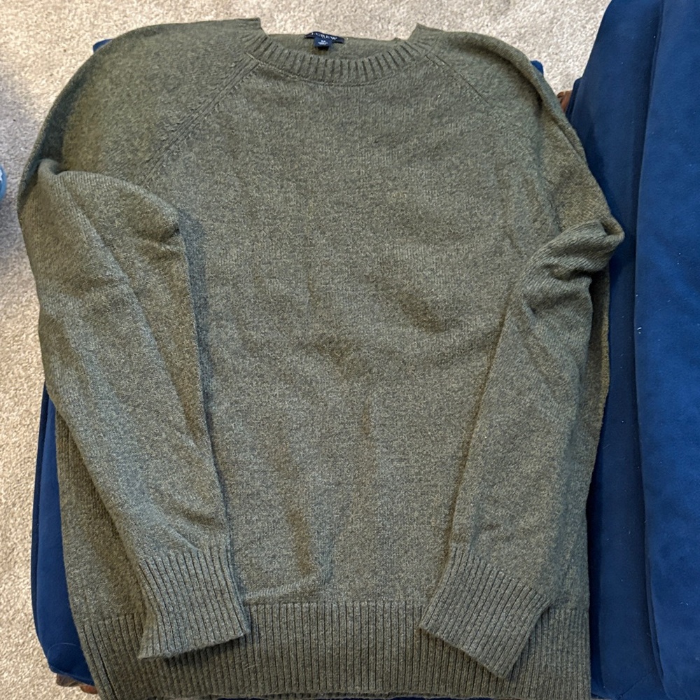 J. Crew Men's Crewneck Sweater in Olive